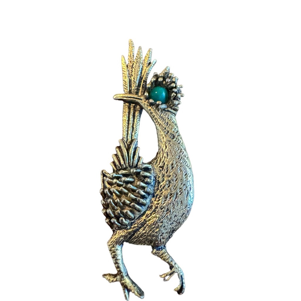 Ambassador bird Broach with Jade eye